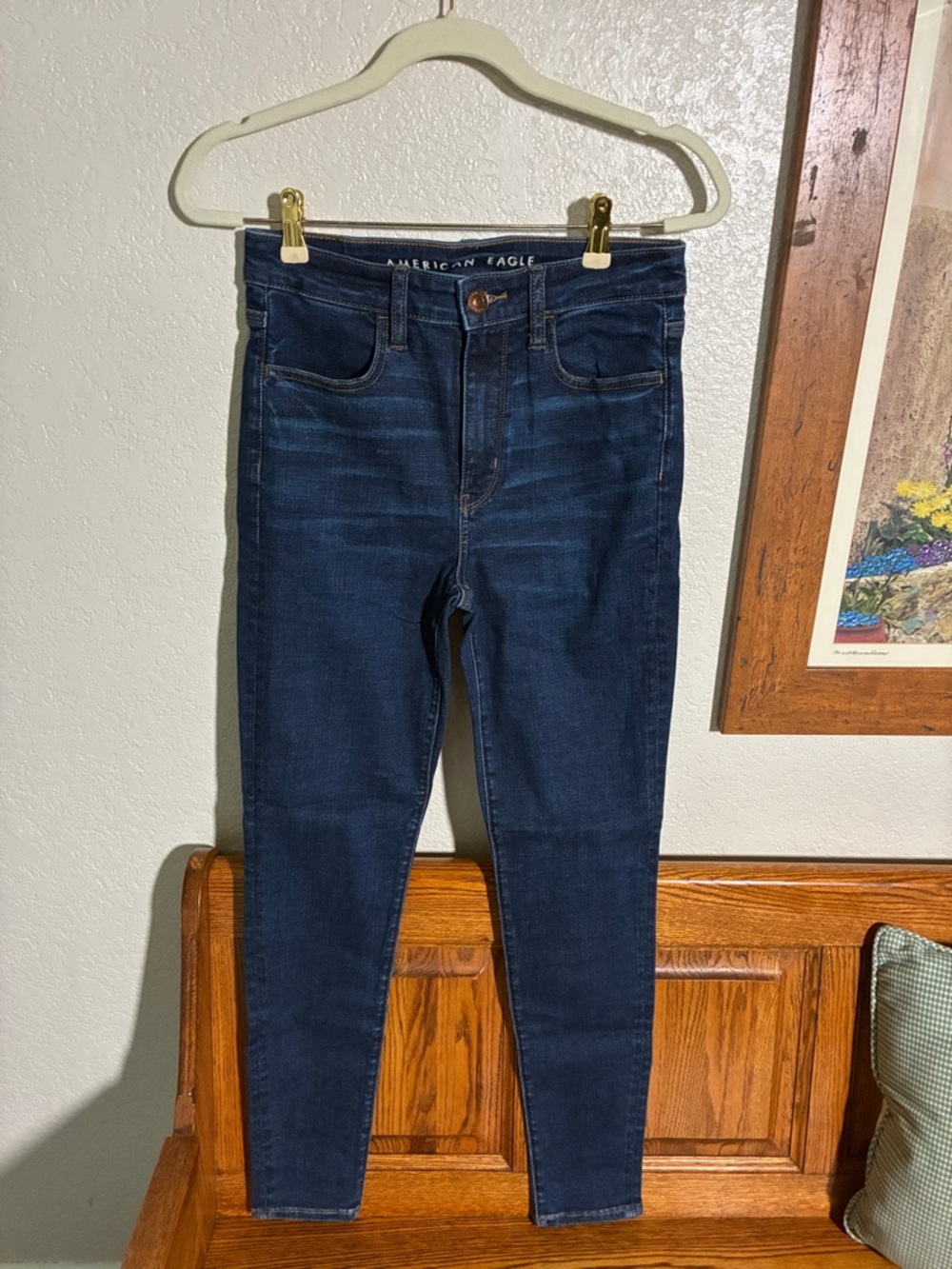 American Eagle Outfitters Dark Wash High-Rise Skinny Jeans